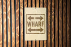 Custom Wharf Arrow Sign Metal Wall Art – Vintage Stamp Style Nautical Decor for Home, Bar, Dock or Coastal Cabin — photo 3