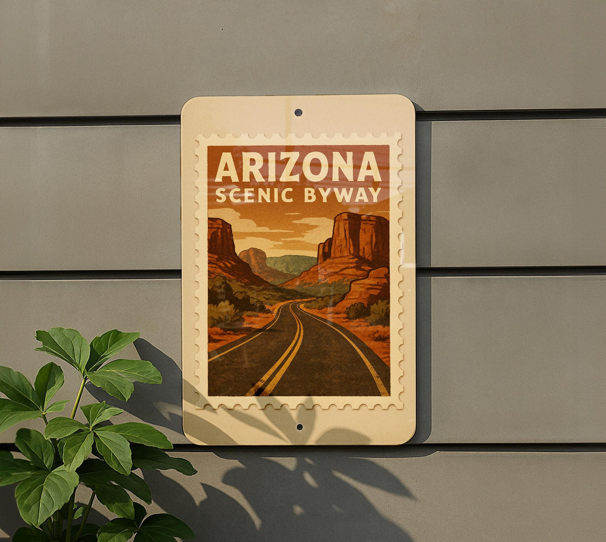 Arizona Scenic Byway Metal Sign – Vintage Road Stamp Art, Rustic Wall Decor, Retro Travel Poster Style, Arizona Highway Gift — photo 5