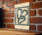 Carabiner Stamp Style Metal Sign – Vintage Climbing Gear Wall Art for Hikers, Rustic Adventure Decor, Mountaineering Gift — photo 3