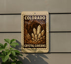 Colorado Crystal Caverns Metal Sign – Vintage Stamp Style Wall Art, Rustic Colorado Decor, Retro Travel Souvenir Sign — photo 5