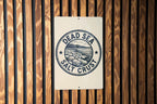 Dead Sea Salt Crust Metal Sign – Vintage Stamp Style Wall Art, Rustic Coastal Decor, Weathered Beach House Tin Sign — photo 2