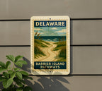 Delaware Barrier Island Pathways Metal Sign – Vintage Stamp Style Wall Art, Coastal Home Decor, Beach House Sign Gift — photo 5