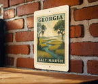 Georgia Salt Marsh Overlook Metal Sign – Rustic Coastal Wall Art, Vintage Nature Scene, Southern Landscape Home Decor — photo 3