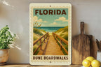 Florida Dune Boardwalks Metal Sign – Vintage Stamp Style Wall Art for Beach House, Coastal Decor, Rustic Florida Gift — photo 3