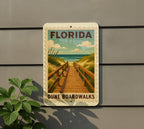 Florida Dune Boardwalks Metal Sign – Vintage Stamp Style Wall Art for Beach House, Coastal Decor, Rustic Florida Gift — photo 5