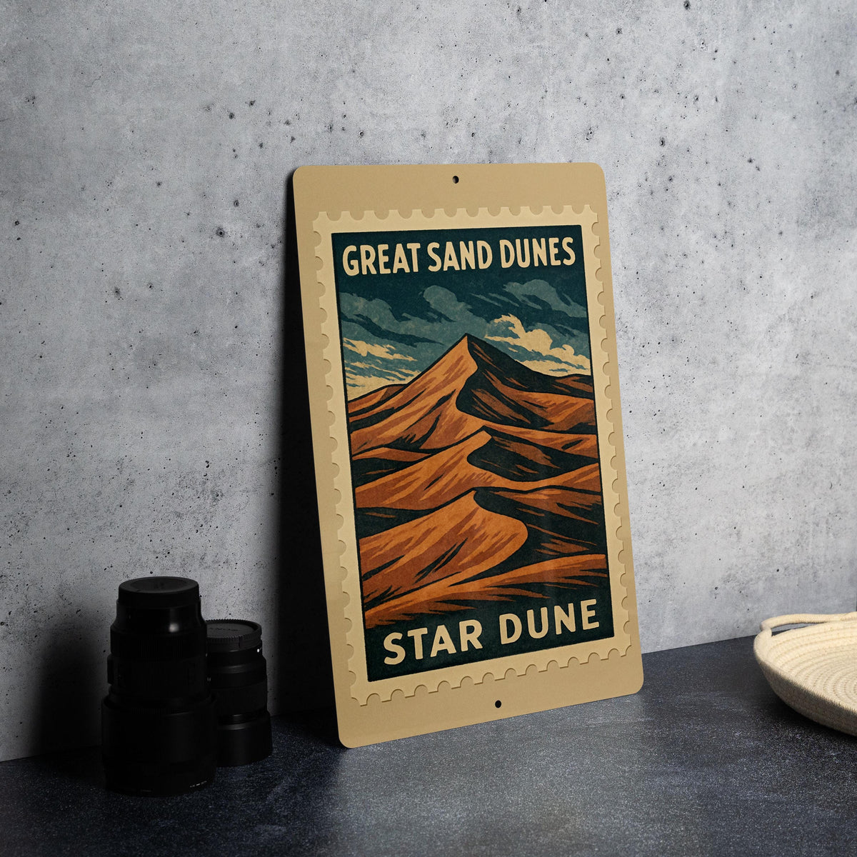 Great Sand Dunes Star Dune Metal Sign – Vintage National Park Stamp Style Wall Art for Home or Cabin Décor — photo 4