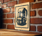 Hiking Backpack Metal Sign – Rustic Stamp Style Wall Art for Campers, Outdoorsy Decor for Cabin, Lodge or Adventure Room — photo 4
