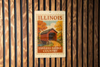 Illinois Covered Bridge Country Metal Sign – Vintage Rustic Wall Art, Retro Travel Stamp Decor for Home, Cabin, or Man Cave — photo 3