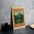 Kentucky Mountain Parkway Metal Sign – Vintage Road Sign Art, Rustic Stamp Style Wall Decor, Retro Highway Home Accent — photo 1