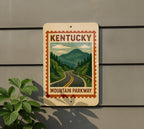 Kentucky Mountain Parkway Metal Sign – Vintage Road Sign Art, Rustic Stamp Style Wall Decor, Retro Highway Home Accent — photo 5