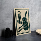 Vintage Measuring Spoons and Cups Metal Kitchen Sign – Rustic Cooking Utensil Wall Art, Retro Chef Decor, Farmhouse Style Print — photo 3