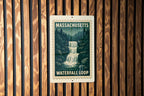 Massachusetts Waterfall Loop Metal Sign – Vintage Stamp Style Wall Art, Rustic State Park Decor, Outdoor Adventure Gift — photo 4