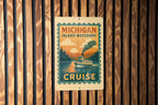 Michigan Inland Waterway Cruise Metal Sign – Vintage Stamp Style Wall Art for Lake Cabin, Boating Decor, Nautical Gift — photo 2