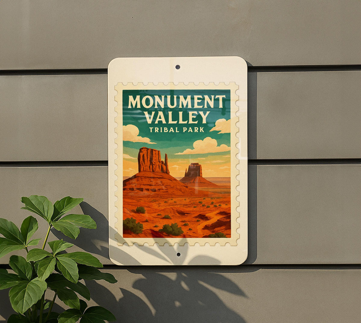 Monument Valley Tribal Park Metal Sign – Vintage Stamp Style Wall Art for Southwest Desert Home or Outdoor Decor — photo 5