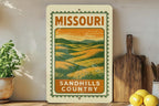 Missouri Sandhills Country Metal Sign – Rustic Stamp Style Wall Art, Vintage Farmhouse Decor, State Souvenir Plaque — photo 2