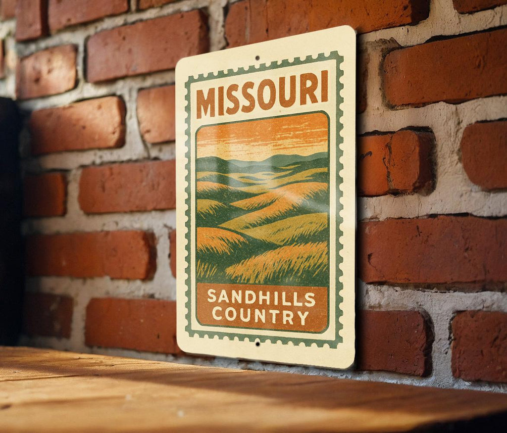 Missouri Sandhills Country Metal Sign – Rustic Stamp Style Wall Art, Vintage Farmhouse Decor, State Souvenir Plaque — photo 3