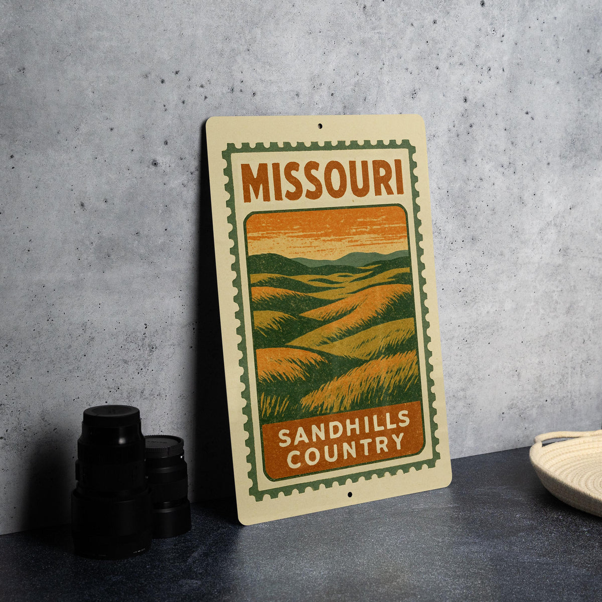 Missouri Sandhills Country Metal Sign – Rustic Stamp Style Wall Art, Vintage Farmhouse Decor, State Souvenir Plaque — photo 4