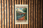 Oklahoma Riverwalk Promenade Metal Sign – Vintage Stamp Style Wall Art, Rustic Home Decor, State Souvenir Gift — photo 1