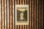 Oklahoma Waterfall Parkway Metal Sign – Vintage Stamp Style Wall Art, Rustic State Decor, Retro Travel Road Sign Gift — photo 1