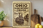 Ohio Inland Waterway Cruise Metal Sign – Vintage Stamp Style Wall Art for Lake House, Nautical Decor, Rustic Ohio Gift — photo 1