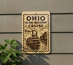 Ohio Inland Waterway Cruise Metal Sign – Vintage Stamp Style Wall Art for Lake House, Nautical Decor, Rustic Ohio Gift — photo 5