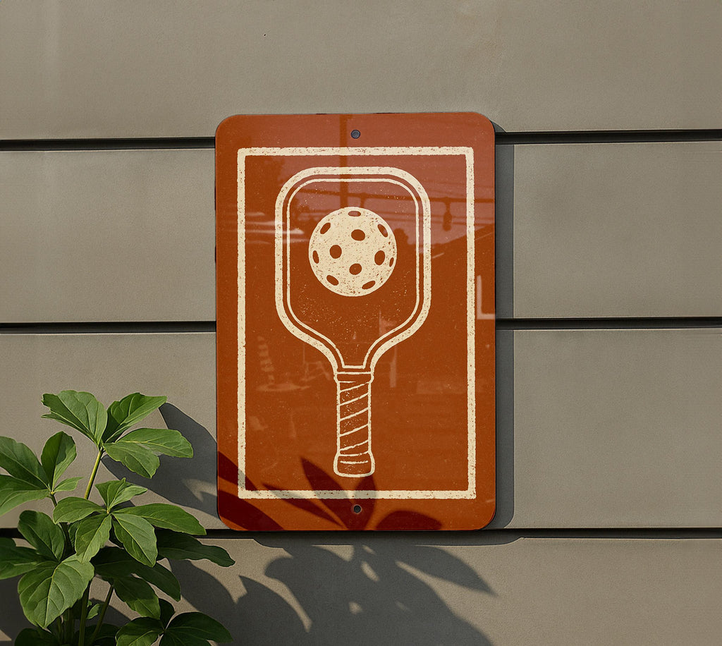Pickleball Paddle Metal Sign – Vintage Stamp Style Wall Art for Sports Lovers, Rustic Game Room or Court Decor — photo 5