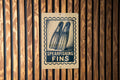 Spearfishing Fins Metal Sign – Vintage Stamp Style Wall Art for Divers, Rustic Ocean Decor, Scuba Diving Gift for Him — photo 1