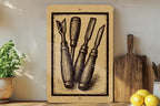 Wood Carving Chisels Metal Sign – Vintage Stamp Style Workshop Decor for Woodworkers, Rustic Garage or Tool Shop Art — photo 1
