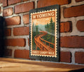 Wyoming Forest Canopy Walk Metal Sign – Rustic Stamp Style Wall Art for Cabin, Lodge, Nature or Outdoor Decor — photo 1