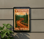 Wyoming Forest Canopy Walk Metal Sign – Rustic Stamp Style Wall Art for Cabin, Lodge, Nature or Outdoor Decor — photo 5