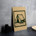 Camping Tent Metal Sign – Rustic Stamp Style Wall Art for Cabin, Campsite, RV Decor, Outdoor Adventure Gift — photo 1