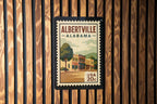 Albertville Alabama Retro Postage Stamp Metal Sign – Vintage-Inspired City Souvenir Wall Decor — photo 3