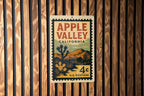 Apple Valley California Postage Stamp Metal Sign – Retro Travel Art Featuring Desert Scene and Vintage Lettering — photo 2