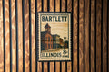 Bartlett Illinois Metal Sign Featuring Retro Postage Stamp Design of Local Landmark and Town Name Decor — photo 1