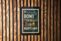 Bowie Maryland Metal Sign Featuring Retro Postage Stamp Design of City Landmarks and Scenic Views — photo 1
