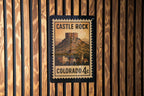 Castle Rock Colorado Metal Sign – Retro Postage Stamp Design Featuring Mountain Town and Scenic Landscape — photo 3