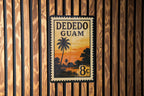 Dededo Guam Metal Sign Featuring Retro Postage Stamp Design with Island Landmark and Tropical Theme Decor — photo 3