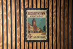 Elizabethtown Kentucky Metal Sign – Retro Postage Stamp Design Featuring Historic Landmarks and City Name Display — photo 2
