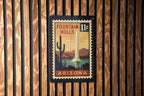 Fountain Hills Arizona Metal Sign – Retro Postage Stamp Design Featuring Scenic Desert Landscape and Iconic Fountain — photo 3