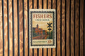 Fishers Indiana Metal Sign – Retro Postage Stamp Design Featuring City Name and Vintage Travel Theme Décor — photo 1