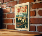 Garden Grove California Postage Stamp Metal Sign – Retro City Souvenir Wall Decor for Home or Office Display — photo 1