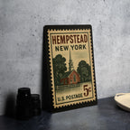 Hempstead New York Metal Sign – Retro Postage Stamp Design Featuring City Name and Vintage Travel Theme — photo 4
