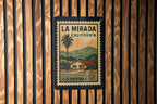 La Mirada California Metal Sign – Retro Postage Stamp Design Featuring City Name and Scenic Local Elements — photo 2