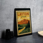 Layton Utah Postage Stamp Metal Sign – Vintage-Inspired City Souvenir Wall Decor for Utah Lovers and Collectors — photo 4