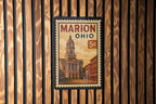 Marion Ohio Postage Stamp Design Metal Sign – Vintage-Inspired City Souvenir Wall Decor — photo 3