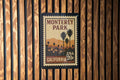 Monterey Park California Metal Sign Featuring Retro Postage Stamp Design – Vintage City Scene Wall Decor — photo 1