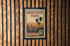 Monterey Park California Metal Sign Featuring Retro Postage Stamp Design – Vintage City Scene Wall Decor — photo 1