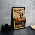 Monterey Park California Metal Sign Featuring Retro Postage Stamp Design – Vintage City Scene Wall Decor — photo 4