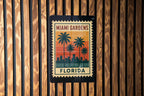 Miami Gardens Florida Metal Sign Featuring Retro Postage Stamp Design, Vintage Miami Gardens Wall Decor Sign — photo 1