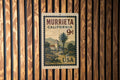 Murrieta California Metal Sign – Retro Postage Stamp Design Featuring Cityscape and Local Landmarks Decor — photo 1